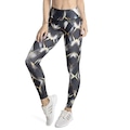 Calça Legging Trinys Estampada 2 x 1 Feminina Promoção PRETO/LARANJA