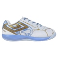 Chuteira Futsal Infantil Umbro Pro 5 JR Kintsugi BRANCO/AZUL