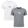 Kit 2 Camisetas Diadora Big Logo Masculino CINZA