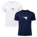 Kit 2 Camisetas Diadora Big Logo Masculino BRANCO