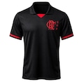 Camisa Polo do Flamengo Bordado Betel Line II - Masculina PRETO
