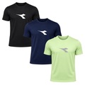 Kit 3 Camisetas Diadora Big Logo Masculino PRETO