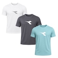 Kit 3 Camisetas Diadora Big Logo Masculino BRANCO
