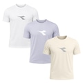 Kit 3 Camisetas Diadora Big Logo Masculino BRANCO