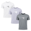 Kit 3 Camisetas Diadora Big Logo Masculino CINZA
