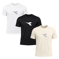 Kit 3 Camisetas Diadora Big Logo Masculino BRANCO