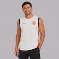 Camiseta Regata do Flamengo Estalo Masculina BRANCO