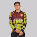 Camisa do Internacional Retrô Goleiro 1995 Manga Longa Masculina PRETO