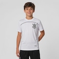 Camisa do Corinthians Escudo Black Infantil BRANCO