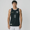Camiseta Regata do Botafogo Retrô Nilton Santos Masculina PRETO