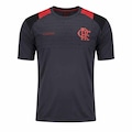 Camiseta do Flamengo Vibrou Braziline Masculina CINZA/VERMELHO