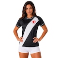 Camiseta Vasco Sou Braziline Feminina PRETO/BRANCO