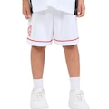 Bermuda Famengo Raio Braziline Infantil BRANCO/VERMELHO