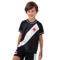 Camiseta do Vasco Braziline Vasco Sou Infantil PRETO/BRANCO