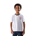 Camiseta do Corinthians Braziline Infantil BRANCO/PRETO