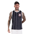 Camiseta Regata Corinthians Nós Braziline Masculina PRETO/BRANCO