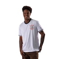 Camiseta do Corinthians Lumina Braziline Masculina BRANCO/PRETO