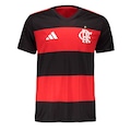 Camiseta do Flamengo I 26 adidas Masculina PRETO/VERMELHO