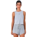 Camiseta Regata Feminina Alto Giro Cropped Refletivos CINZA