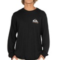 Camiseta Manga Longa Quiksilver Omni Logo Masculina PRETO