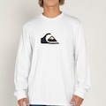 Camiseta Manga Longa Quiksilver Comp Logo Masculina BRANCO