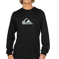 Camiseta Manga Longa Quiksilver Comp Logo Masculina PRETO