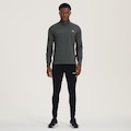 Blusa Masculina Manga Longa 1/2 Zíper Sport Essentials PRETO