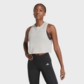Camiseta Regata Feminina adidas Boxy Train Essentials BEGE