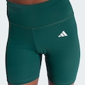 Bermuda Legging de Poliamida adidas Optime Feminina VERDE/BRANCO