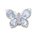 Jibbitz™ Crocs Borboleta Prateada Com Gemas Único - Unissex BRANCO