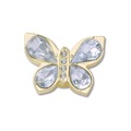Jibbitz™ Crocs Borboleta Dourada Com Gemas Único - Unissex BRANCO