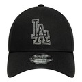 Boné Adulto New Era Metallic Outline 940 Los Angeles Dodgers Aba Curva PRETO
