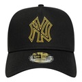 Boné Adulto New Era Metallic Outline Eframe New York Yankees Aba Curva PRETO