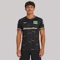 Camisa do Brasil Vôlei CBV 2026 Lgbt Volt Masculina PRETO