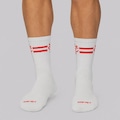 Meia Cano Alto do Vitória Mini Logo Masculina BRANCO