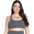 Top Academia Trinys Plus Size Básico Suplex F-11207 - Feminino CINZA