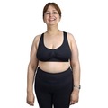 Top Academia Selene Nadador Sem Costura Plus Size - Feminino PRETO