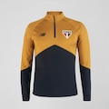 Blusão Manga Longa do São Paulo FC New Balance Treino 1/2 Zíper 2026 Masculino AMARELO