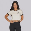 Cropped do Corinthians Logo Dry Feminino BRANCO