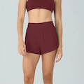 Shorts Alto Giro Sobreposto Eterno OU26 Feminino VERMELHO