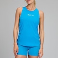 Camiseta Regata Feminina Alto Giro Alongada Lateral Franzida TN AG AZUL