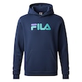 Blusão de Moletom Canguru Fila Comfort Letter Winter Masculino AZUL
