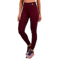 Calça Legging Alto Giro Cós Canelado Feminina VERMELHO