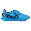 Chuteira de Society Infantil OXN Track 3 Fit AZUL CLARO