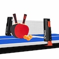 Kit Ping Pong Poker Star 2 Raquetes+3Bolas+Suporte+Rede Unissex VERMELHO