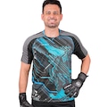 Camisa de Goleiro Poker Strength Manga Curta Unissex PRETO/AZUL