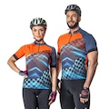 Camisa Ciclismo Poker Racing Unissex CINZA ESC/LARANJA
