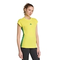 Camiseta adidas do Brasil Malha Essentials Três Listras - Feminina AMARELO