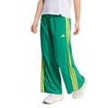 Calça adidas Paraquedas Malha Três Listras - Feminina VERDE/AMARELO