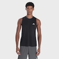 Camiseta Regata de Poliamida adidas Três Listras Masculina PRETO
